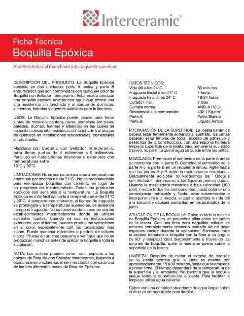 Boquilla Epóxica