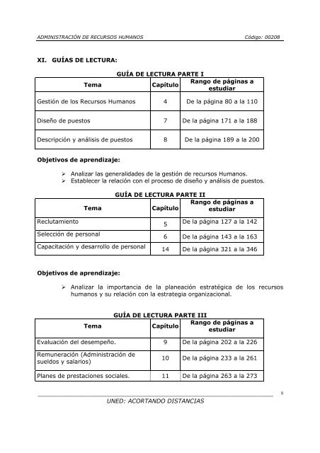 administración de recursos humanos - Universidad Estatal a Distancia