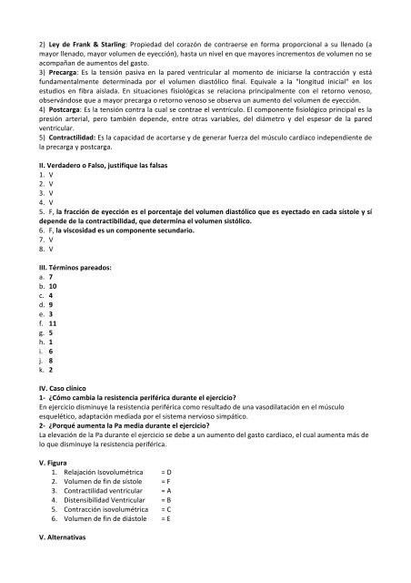 Guía de Estudio de Fisiopatología Cardiovascular: Fisiología ...