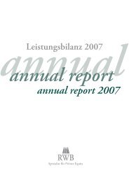 annual report 2007 - RWB AG