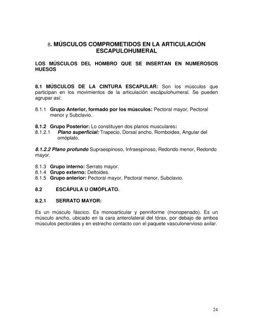 La articulación escapulohumeral en relación con la brazada de libre ...