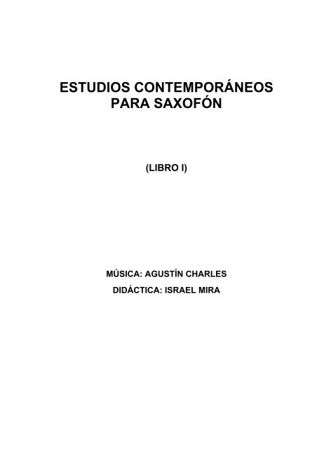 ESTUDIOS CONTEMPORÁNEOS PARA SAXOFÓN - Adolphesax