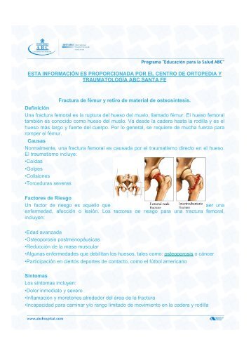 Fractura de Femur - Centro Médico ABC