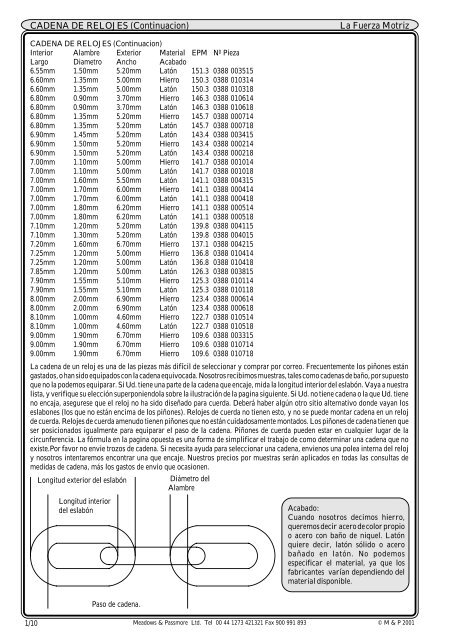 M &P - M & P, distribuidores de piezas, herramientas y repuestos ...