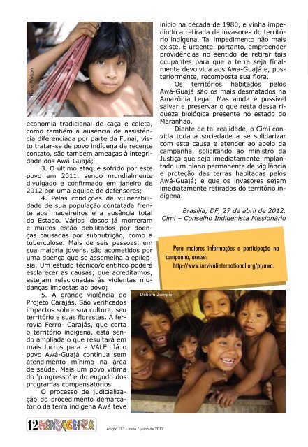 Revista Mensageiro - Maio/Junho - 2012 - nº 193 - Cimi