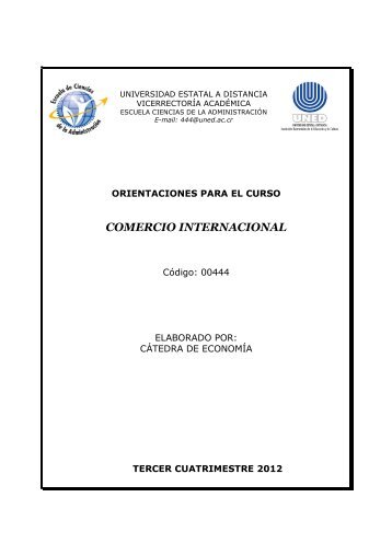 COMERCIO INTERNACIONAL - Universidad Estatal a Distancia