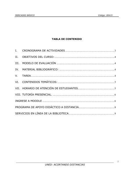 MERCADEO BÁSICO - Universidad Estatal a Distancia