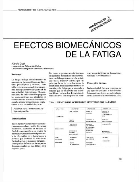 EFECTOS BIOMECANICOS DE LA FATIGA - apunts