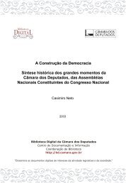 A construção da democracia - Biblioteca Digital da Câmara dos ...