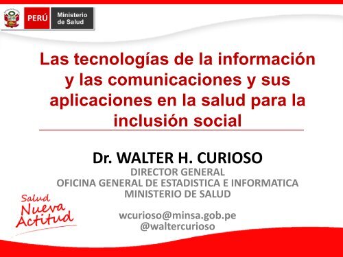Las Tecnologías de la Información y Comunicación en ... - Ongei