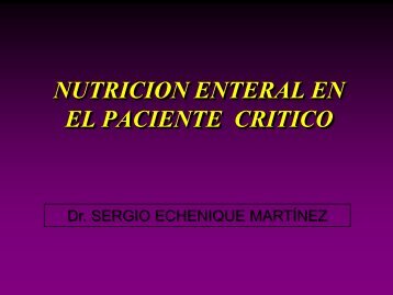 nutricion enteral en el paciente critico