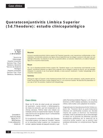 Queratoconjuntivitis Límbica Superior (Sd.Theodore ... - Nexus Médica