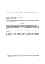 proyecto, fabricación y montaje de estereo-estructuras - Facultad de ...