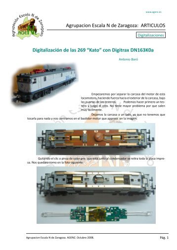 Digitalización de las 269 “Kato” con Digitrax DN163K0a - ( Escala N ...