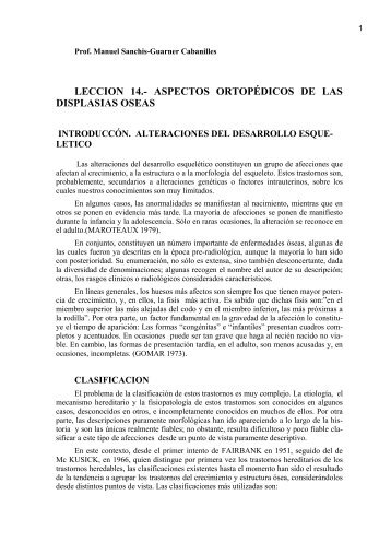 Aspectos ortopedicos de las Displacias Oseas.pdf - Acondroplasia ...