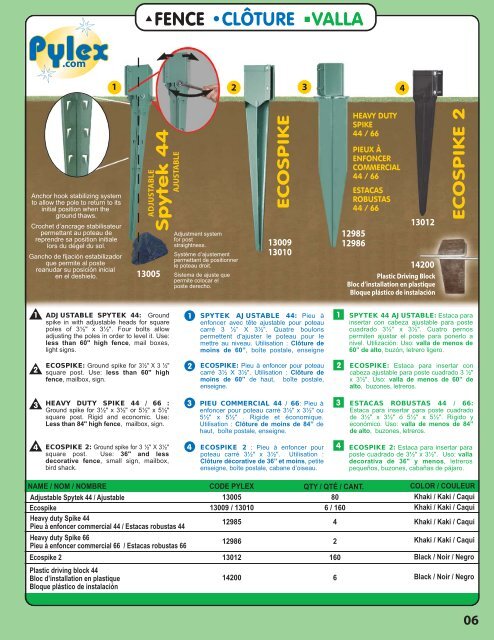 products catalog catalogue des produits catálogo de ... - Pylex