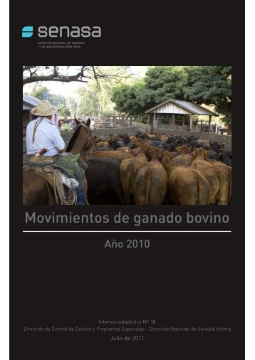 Movimientos de Ganado Bovino 2010 - Senasa