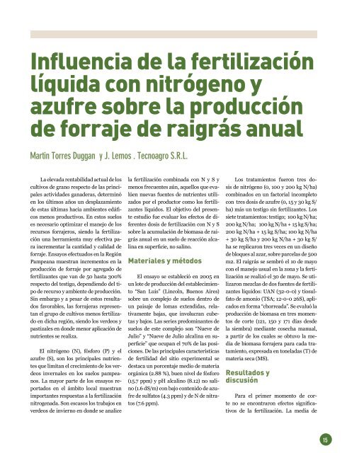 Nº 22 - Marzo 2012 - Fertilizar