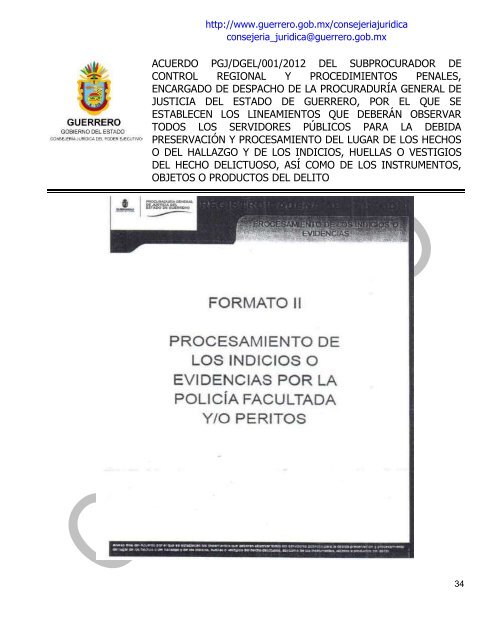 acuerdo pgj/dgel/001/2012 del subprocurador de control regional y ...