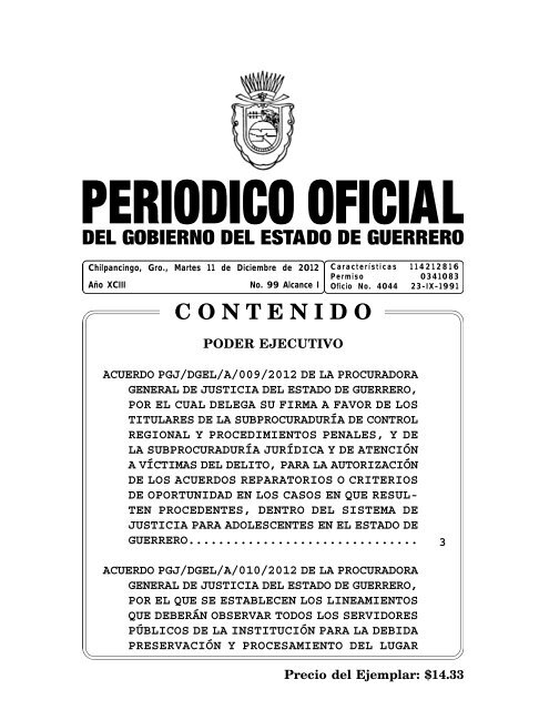 Consultar Archivo Completo - Periódico Oficial - Estado de Guerrero