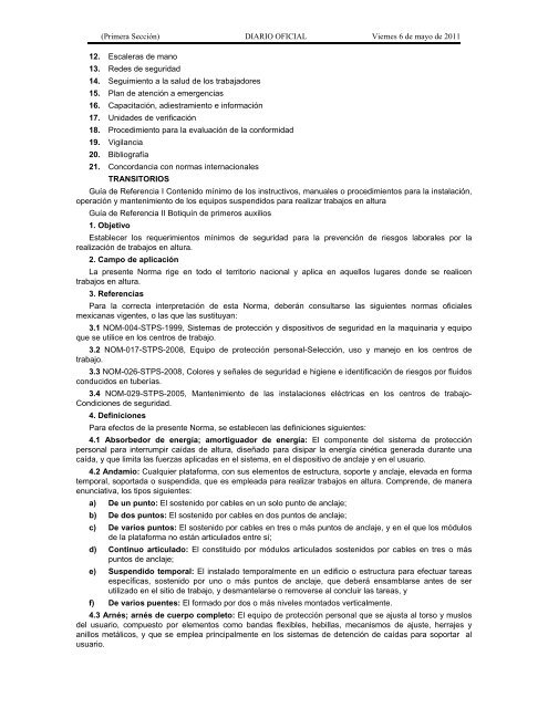 NOM-009-STPS-2011, Con - Normas Oficiales Mexicanas de ...