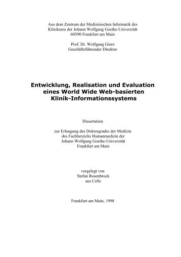 Dissertation - Dr. med. Stefan Rosenbrock