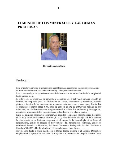 El MUNDO LOS MINERALES Y LAS GEMAS