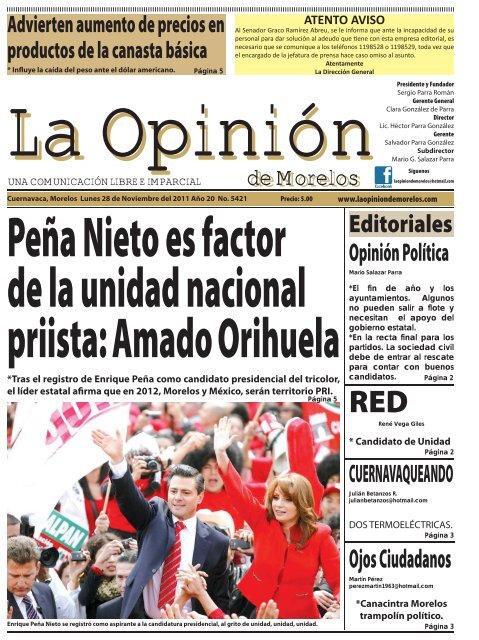 Política - La Opinión de Morelos