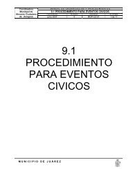 9.1 procedimiento para eventos civicos - Municipio de Ciudad Juarez