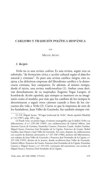 Carlismo y tradición política - Fundación Speiro