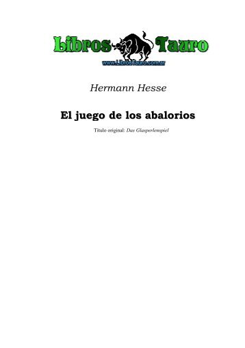 Hermann Hesse. El juego de los abalorios - Educarchile