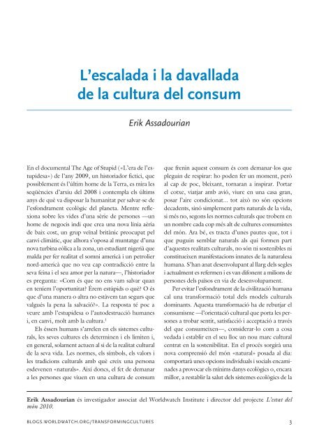 L'estat del món 2010 (pdf) - Centre UNESCO de Catalunya