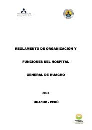rof del hospital regional de huacho 2004 - Hospital General de ...
