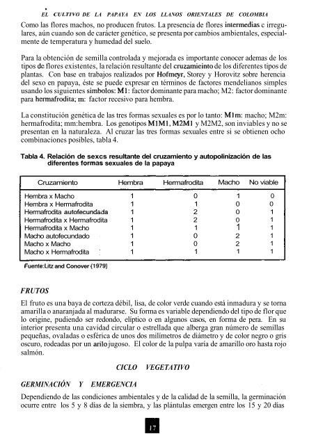 Manejo del cultivo de la papaya en los llanos orientales - Agronet