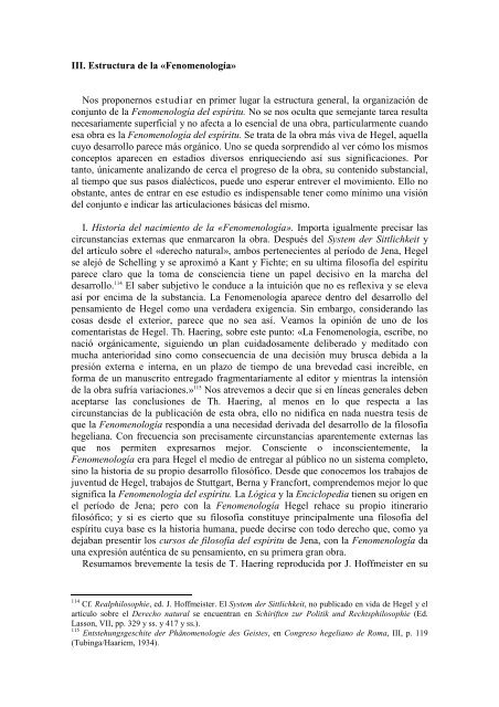 Génesis y estructura de la 'Fenomenología del Espíritu' de Hegel