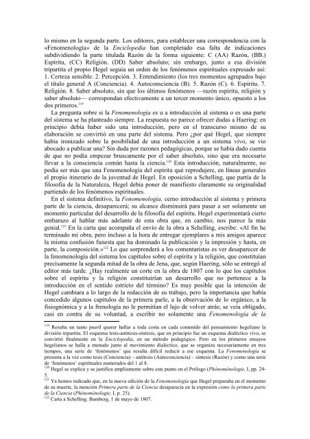 Génesis y estructura de la 'Fenomenología del Espíritu' de Hegel