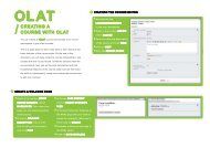 Creating a CourSe with olat