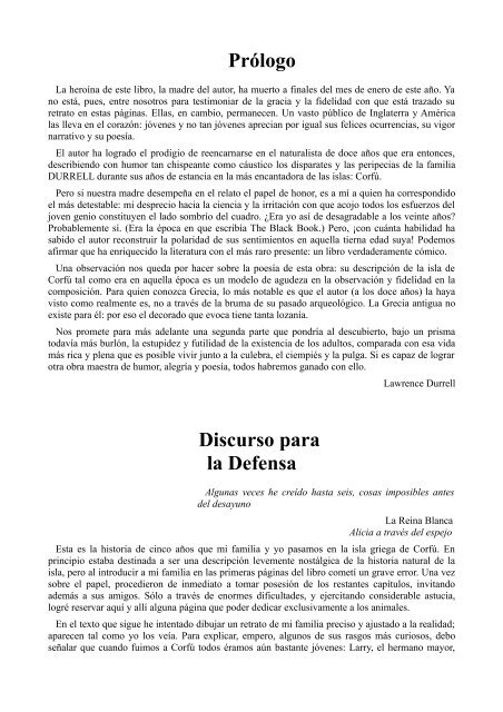 Mi familia y otros animales (PDF) - Trebol-A