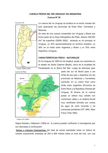 39 cuenca propia del rio uruguay en argentina - Subsecretaría de ...