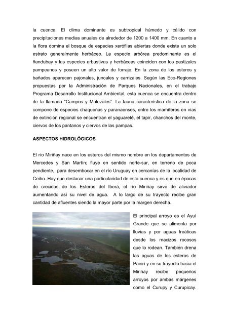 43 La cuenca del río Miriñay - Subsecretaría de Recursos Hídricos