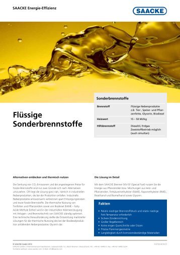 Flüssige Sonderbrennstoffe pdf, 723.2 KB, 2 Seite(n) - Saacke.com