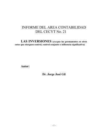 INFORME DEL AREA CONTABILIDAD DEL CECYT No. 21