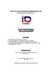 Etica Valuación - Instituto de Tasadores Dominicanos, Inc (ITADO)