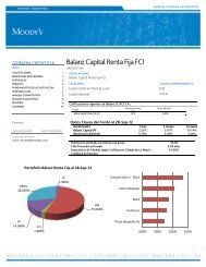 Balanz Capital Renta Fija FCI - Moody's