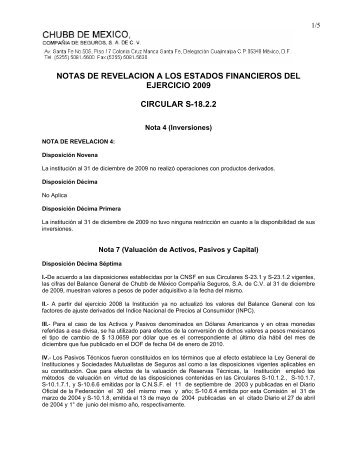 NOTAS DE REVELACION A LOS ESTADOS FINANCIEROS