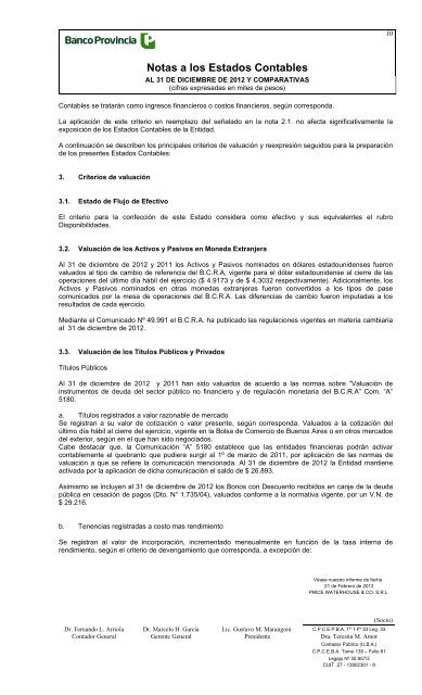 Notas a los Estados Contables - Banco de la Provincia de Buenos ...