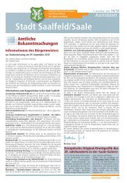Amtsblatt Nummer 2010/19 - Saalfeld