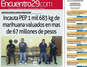 Incauta PEP 1 mil 683 kg de marihuana valuados en ... - Encuentro 29