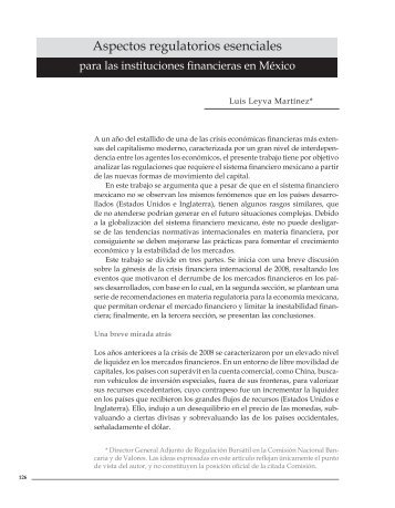 Aspectos regulatorios esenciales para las instituciones financieras en