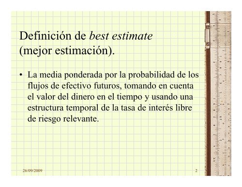 Best Estimate de Riesgos en Curso